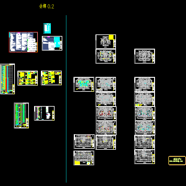 32层一类高层商住楼电气CAD施工图纸(火灾自动报警系统)(TN-S) - 1