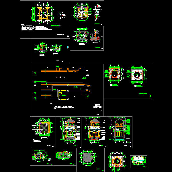 保安亭节点详细设计CAD图纸 - 1
