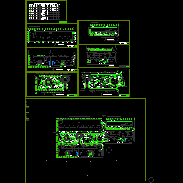 小区绿化植物配置图（6页CAD图纸） - 1