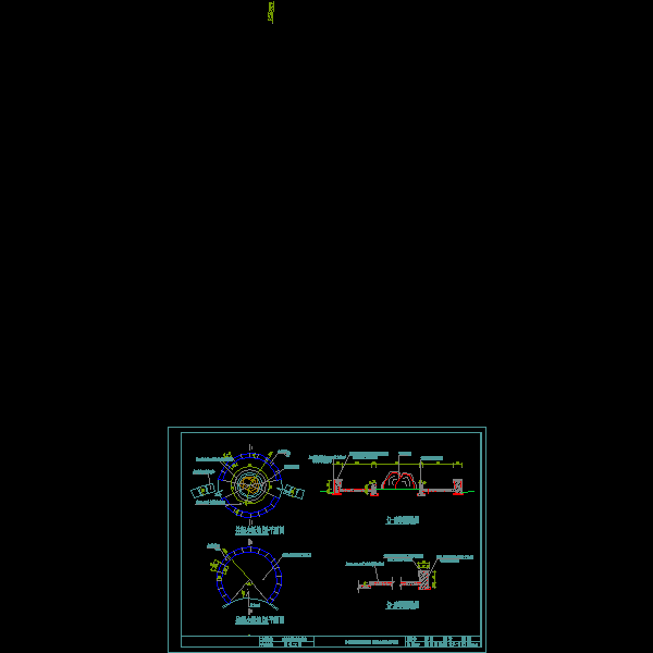 圆形小广场施工详细设计CAD图纸 - 1