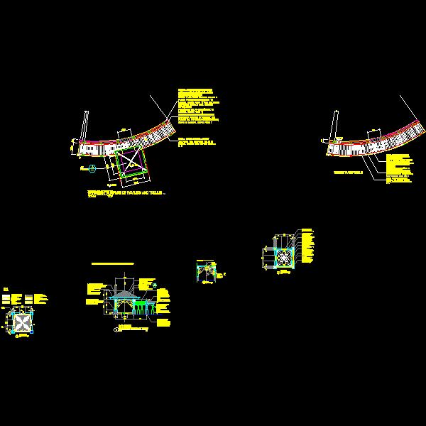 现代凉亭和格架节点详细设计CAD图纸(施工方案图) - 1