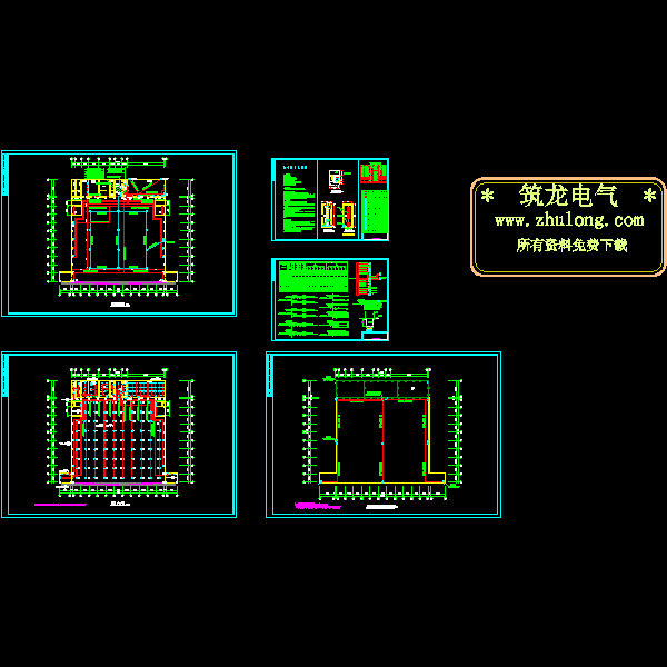 喷漆厂房强电CAD图纸(应急照明) - 1