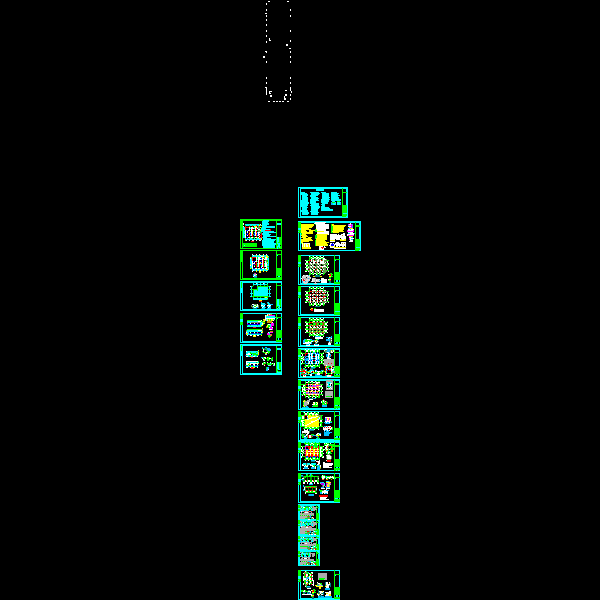 2层门式钢架自行车车棚建筑结构CAD施工图纸 - 1