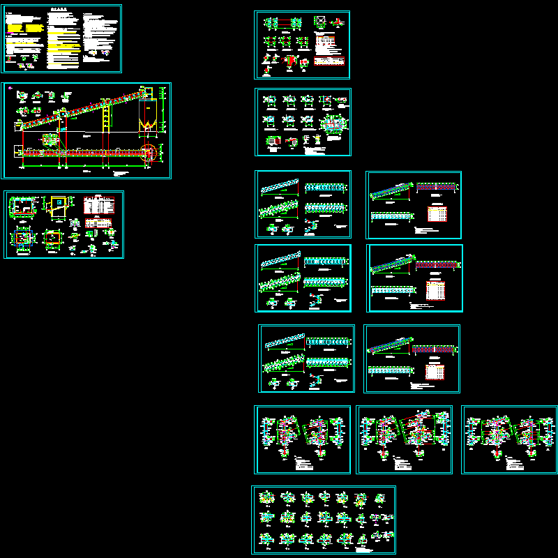 煤矿钢结构栈桥CAD施工图纸15张 - 1
