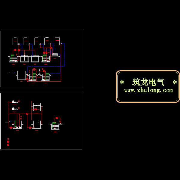 化工洗桶废水处理站电气CAD施工图纸(动力系统) - 4