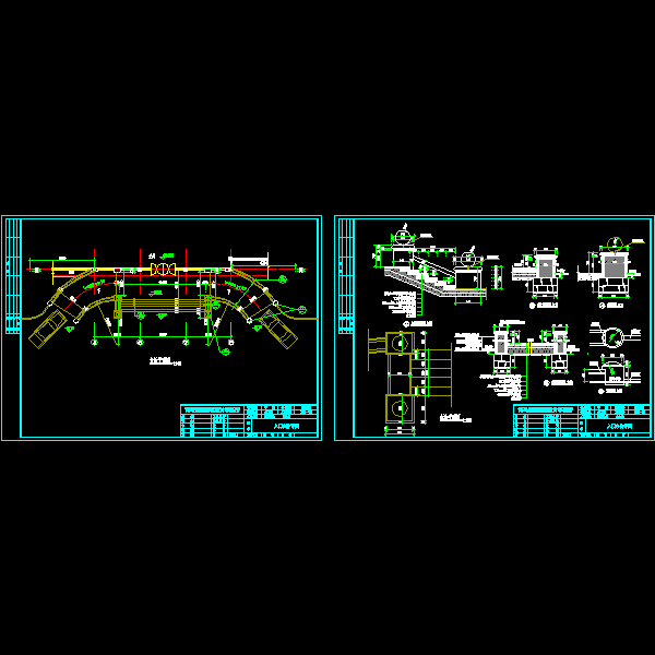 建筑入口车道与台阶详细设计CAD图纸 - 1