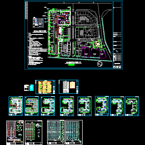 住宅小区CAD给排水消防施工图纸 - 1