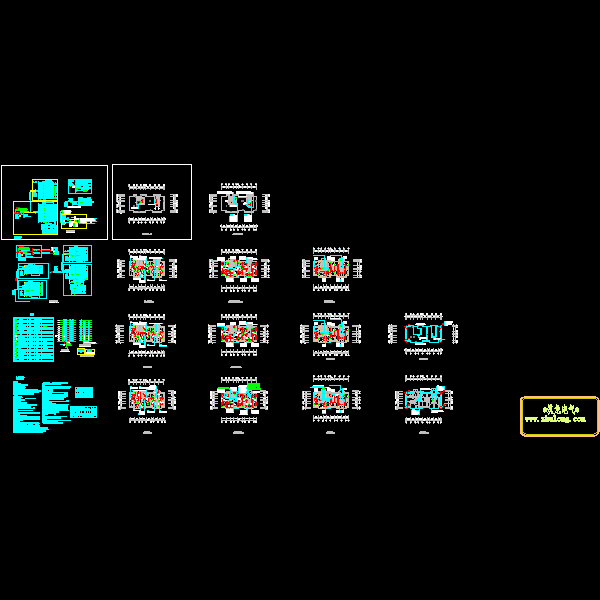 高层住宅小区电气CAD施工图纸(钢筋混凝土结构)(TN-C-S) - 1