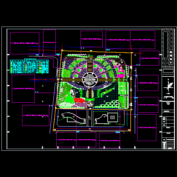 广场绿化规划设计CAD总图纸 - 1