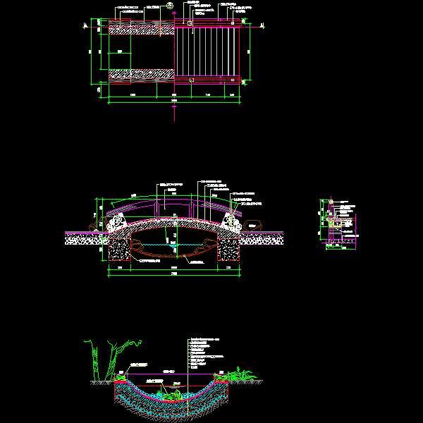 入户拱桥施工详细设计CAD图纸 - 1