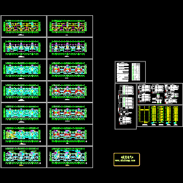 11层住宅楼强弱电CAD施工图纸() - 1