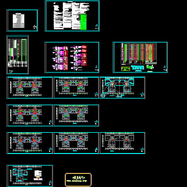 18层住宅楼电气CAD施工图纸(钢筋混凝土结构)(TN-S) - 1