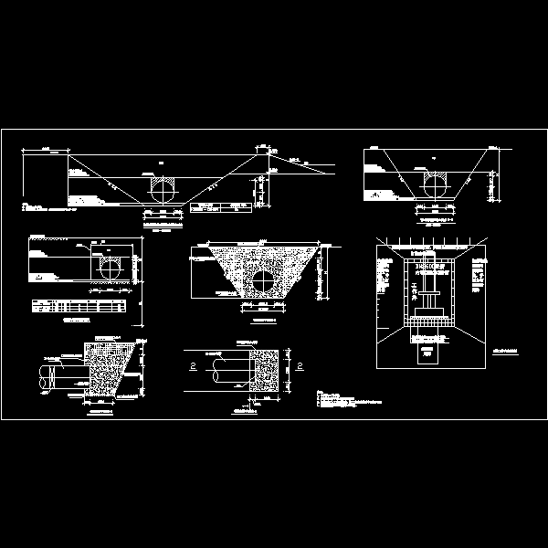给排水管道多种开挖形式的断面CAD图纸 - 1