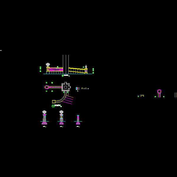 栏杆节点大样CAD图纸 - 1