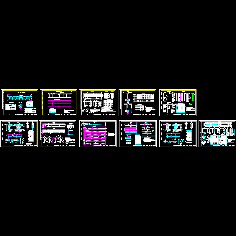m连续刚构引桥预应力简支T梁钢筋布置节点CAD详图纸设计 - 1