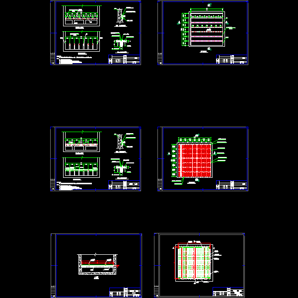 曝气生物滤池设计CAD施工方案图纸 - 1