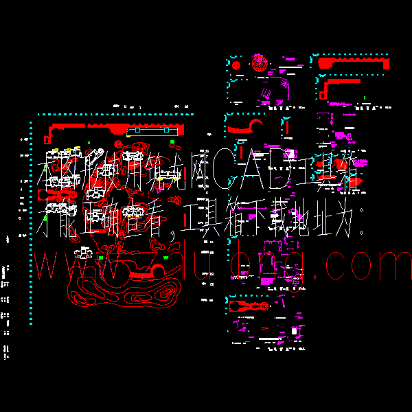 小区景观部分设计CAD施工方案图纸 - 1