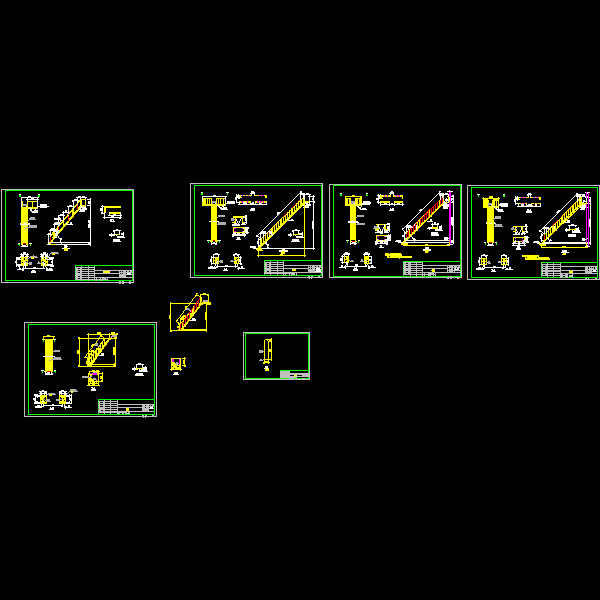 钢楼梯节点构造详细设计CAD图纸（1） - 1