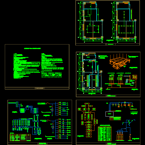 机房七氟丙烷洁净气体灭火系统CAD图纸 - 1