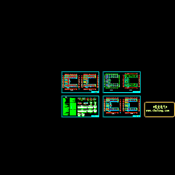 小学两层教学综合楼电气CAD施工图纸() - 1