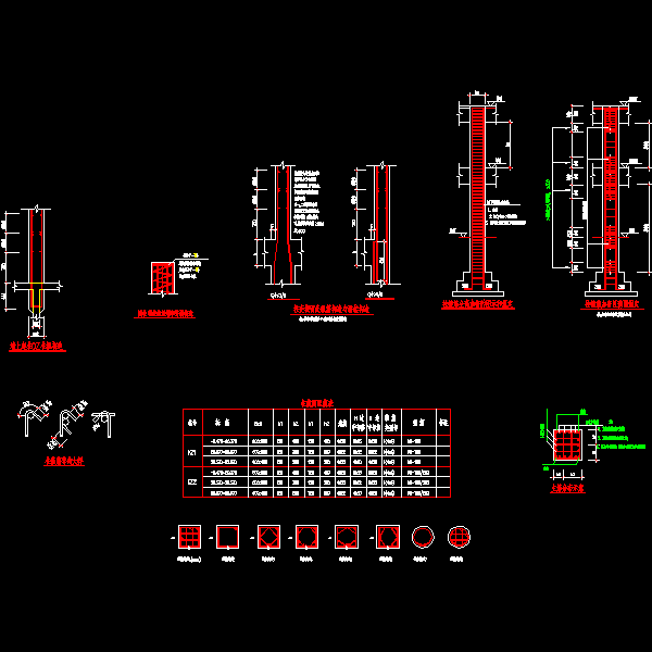 柱配筋CAD大样图纸 - 1