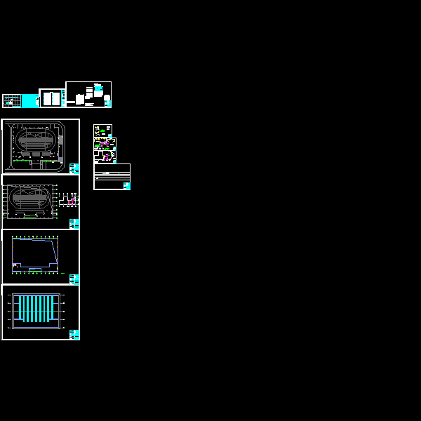 体育训练基地室内田径馆给排水CAD施工图纸(室外消火栓系统) - 1