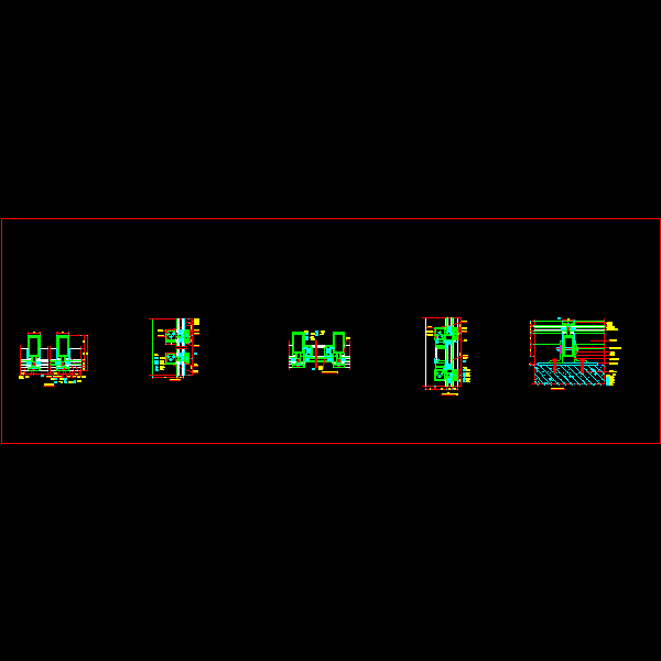 明框玻璃幕墙（一）CAD节点图纸 - 1