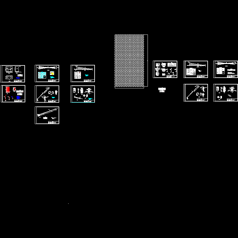 风缆及其锚碇CAD施工图纸 - 1