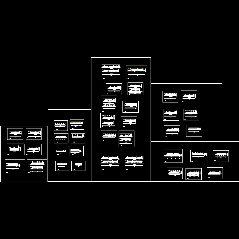 各种桥梁栏杆CAD图纸平纵面设计CAD图纸 - 1