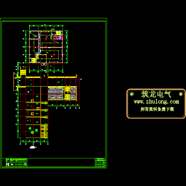4层中学图书馆及行政办公楼电气CAD施工图纸(消火栓按钮) - 2