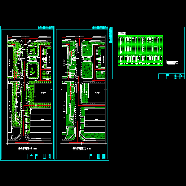 工业园绿化设计CAD施工图纸 - 1