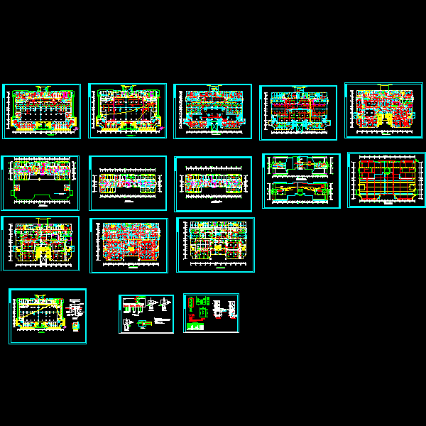 上15层酒店强电设计CAD图纸（16页图纸） - 1