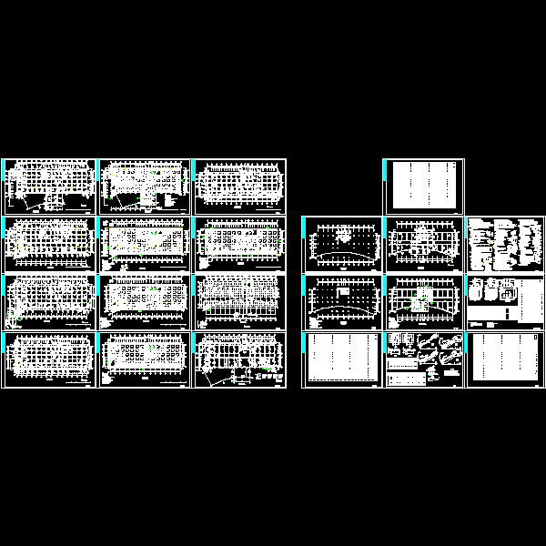 7层医院门诊及住院楼框架结构施工方案图纸（CAD，22张） - 1