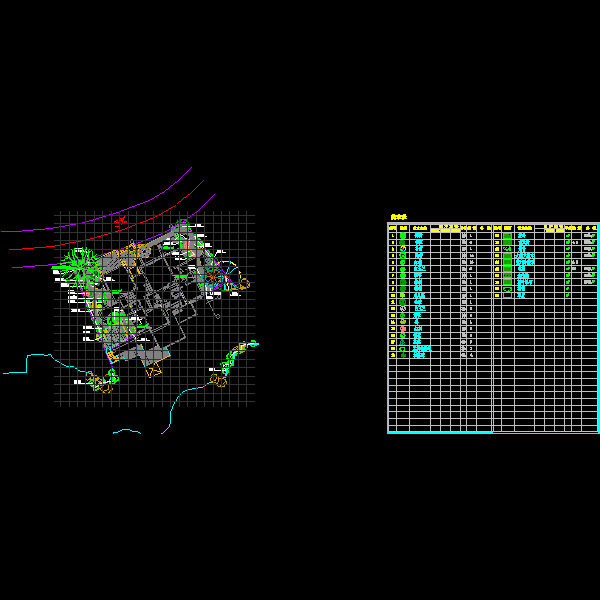 别墅种植设计CAD施工方案图纸(总平面图) - 1
