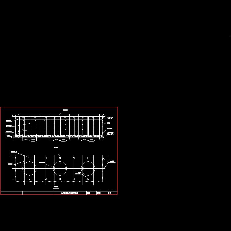 桥梁水上承台吊箱施工示意CAD图纸 - 1