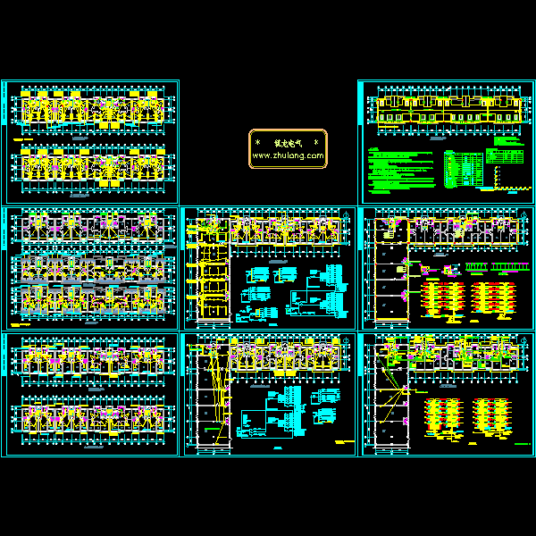 6层住宅楼电气CAD施工图纸(入侵报警系统) - 1