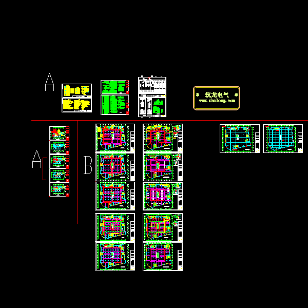 家居博览购物中心4层商铺电气CAD施工图纸(消防报警及联动) - 1