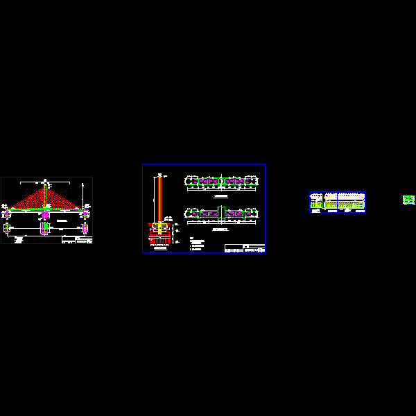 斜拉桥CAD施工方案图纸设计(非机动车) - 2