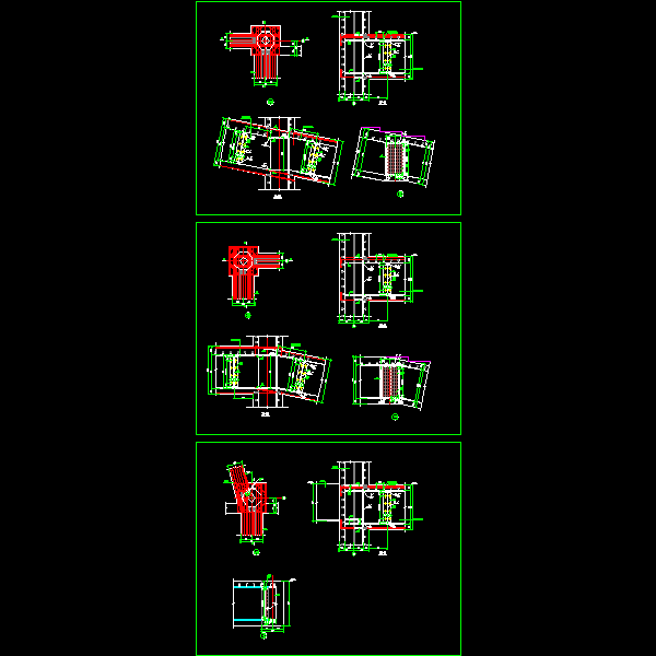 异形梁柱节点构造详细设计CAD图纸 - 1