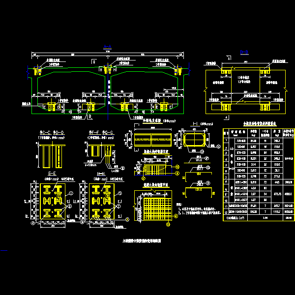 箱梁合拢段劲性骨架构造CAD图纸 - 1