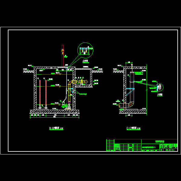 污泥回流泵房剖面图(二)_t3.dwg