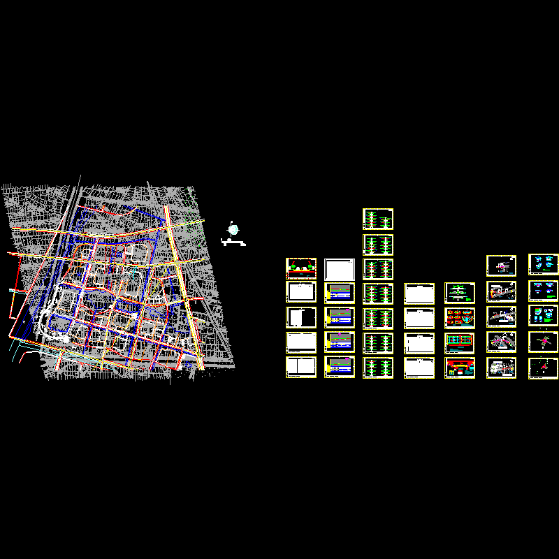 成套市政道路设计CAD图纸（路基路面） - 1