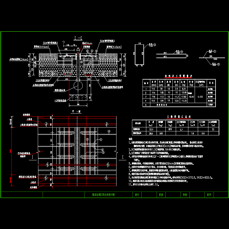 分离式双洞隧道出洞口拦水沟节点CAD详图纸设计 - 1