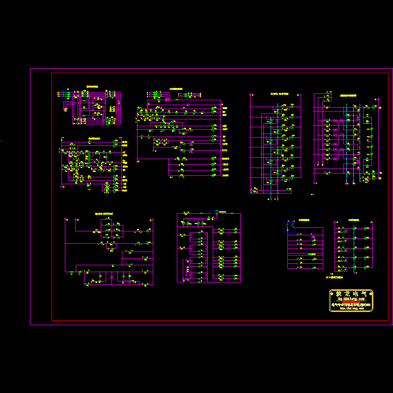 电梯电气控制电路CAD图纸 - 1