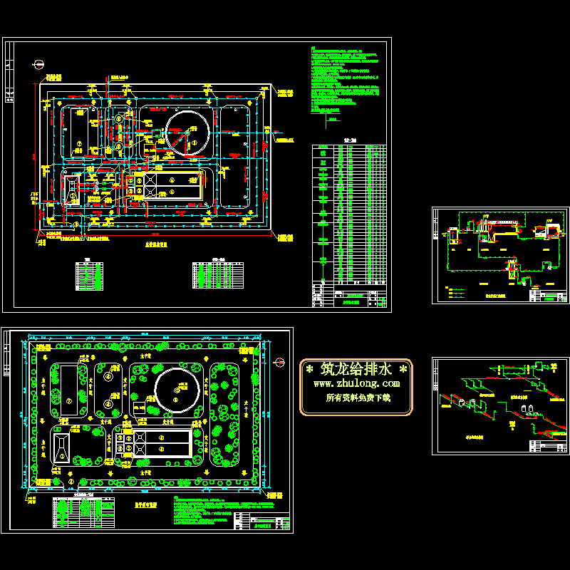 石材废水处理厂设计CAD施工图纸 - 1