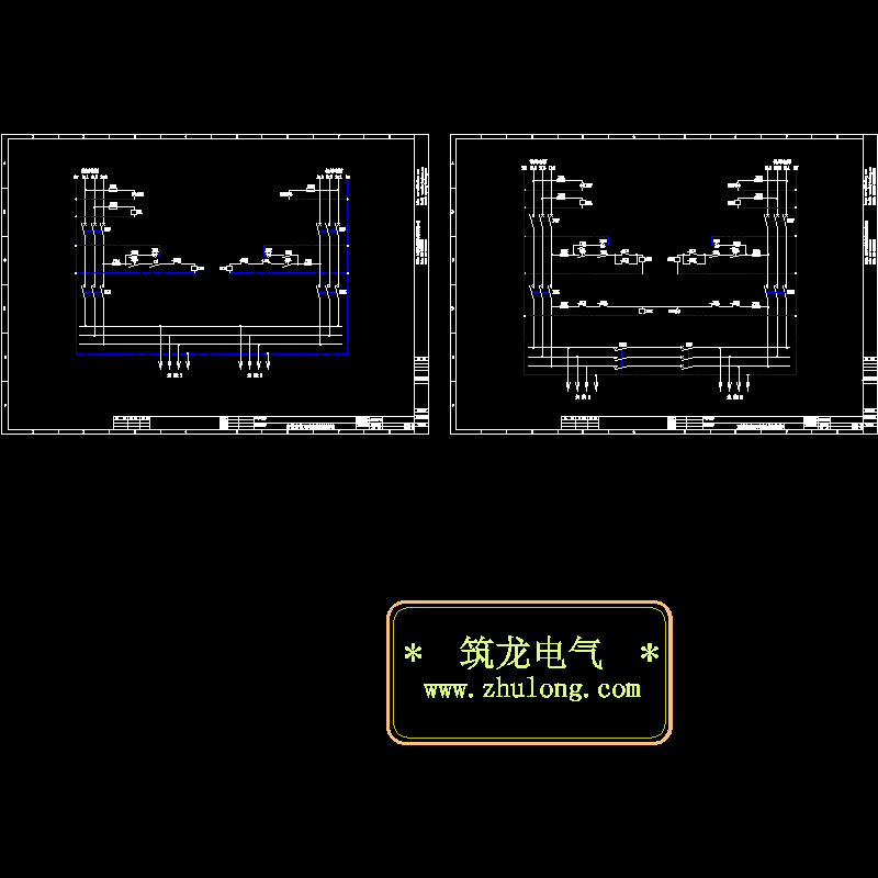 双电源自投互复原理CAD图纸 - 1