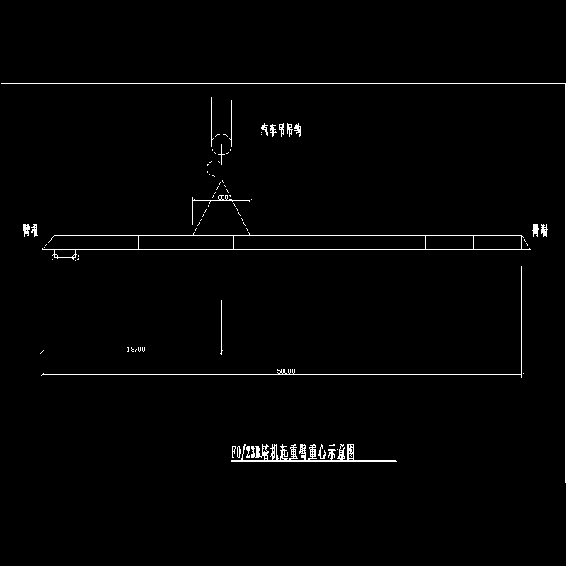 f0.23b塔机起重臂重心示意图.dwg