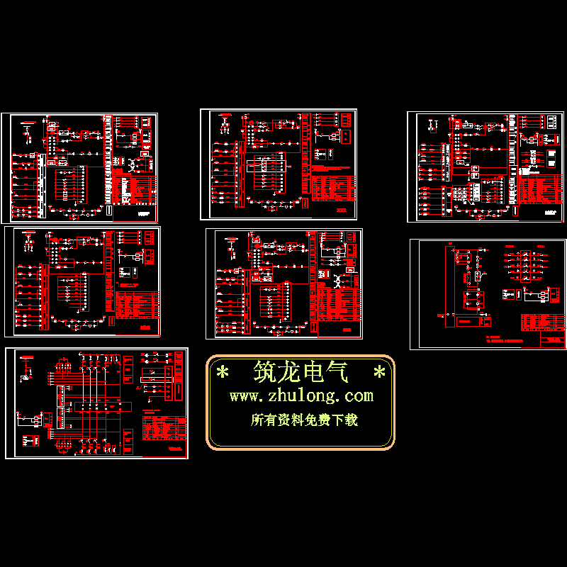 中心变电站10kv二次原理CAD图纸 - 1