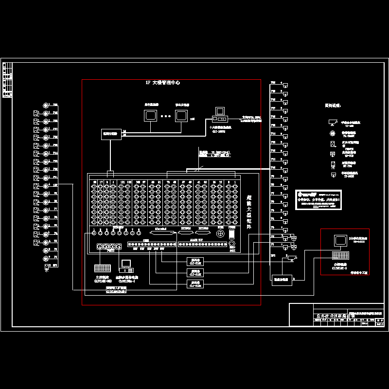 CCTV闭路电视监控系统原理CAD图纸 - 1