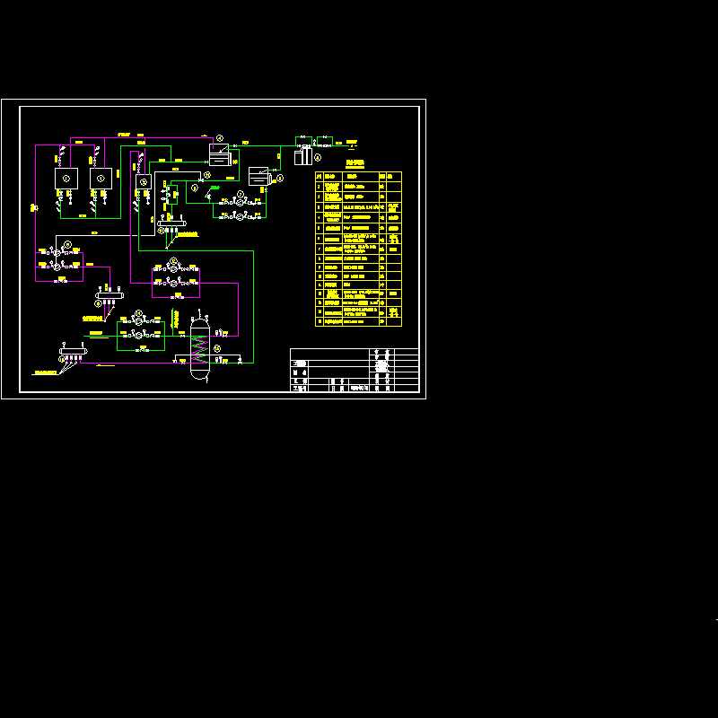 锅炉房供热系统原理CAD图纸 - 1